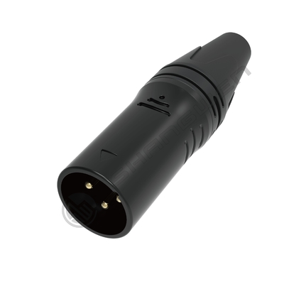 Custom Logo Outdoor Waterproof 3 Pin XLR Male Connector 7.5A Power Audio Video Female Socket with Zinc Alloy Housing