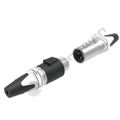 Waterproof 3 Pin XLR Plug Female Socket Adapter IP65 DMX Panel Mount Audio Wire Connector Alloy Material Outdoor
