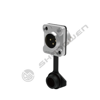 Waterproof 3 Pin XLR Plug Female Socket Adapter IP65 DMX Panel Mount Audio Wire Connector Alloy Material Outdoor