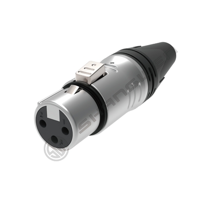 Small XLR Power Connector Outdoor Waterproof 3 Pin Male Plug Connector 3-core waterproof XLR male cable connector with chrome plated housing and gold plated contacts