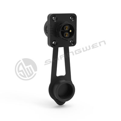 M19 Series Push-pull Self-locking Black Connection Industrial 3 Pin Male Socket  Power Connector