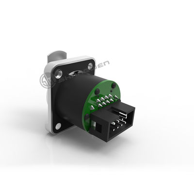 IP44 Rj45 رابط الصناعية لحام الذكور الإناث 8pin القرن وصلة مستقيمة