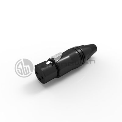 فيديو XLR Connector 10A مقاوم للماء إمرأة 3 دبوس وصلة