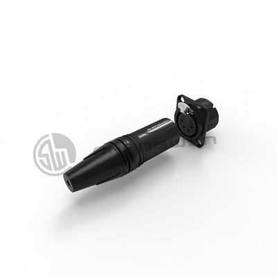 XLR الصوتية الطاقة الإناثية عقدة الاتصال 4 دبوس الميكروفون IP40