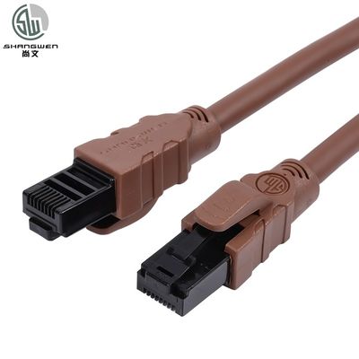 كابل التصحيح المرن Cat6a Cat6 Ethernet 24awg كابل UTP لمستوى الهندسة المضادة للتجمد