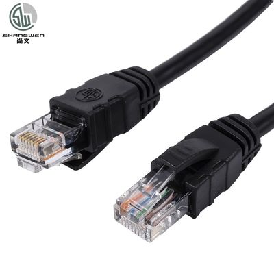 كابل إثنر بي في سي حلقية Cat6a UTP 24AWG 4 زوج أسود / غاري 4P