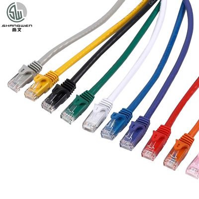 Rj45 Cat6 Cat6a Cat5E UTP كابل الشبكة الحاسوبية 1m 3m 5m