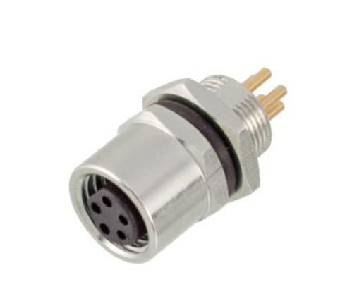 الصناعية M8 الإناث الصعود الأمامي المقبض سوكيت PCB المسمار M8 * 0.5 مع 3/4pin محطة المسمار IP67 مقاوم للماء