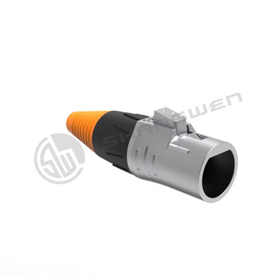 المعدن في الهواء الطلق IP65 IP67 مقاوم للماء إشارة رابط RJ45 إشارة إثنائية ذكري إيثيرنت هيكل كابل الألياف الضوئية