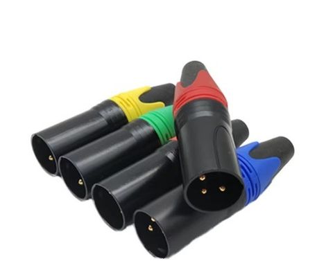 شعار مخصص 3 دبوس XLR الجهاز الموصول الذكورية مقاومة للماء DMX خيط الاقتران الصوتية الفيديو الموصول الإناثي لمصدر للخارج