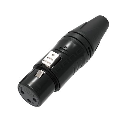 موصل XLR ذكر بـ 3 سنون مقاوم للماء DMX وصلة خيوط موصل صوت وفيديو مقبس أنثى للاستخدام الخارجي