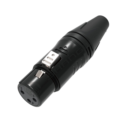 Custom Logo Outdoor Waterproof 3 Pin XLR Male Connector 7.5A Power Audio Video Female Socket with Zinc Alloy Housing