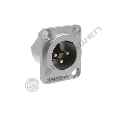 ميني D-Type XLR Audio Connector 3-Pin Male Socket Zinc Alloy Shell Panel Mount Jacks للمكبر الصوتي الميكروفون XLR الإناث