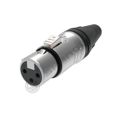 10A مقياس فضة مطلية إناثية 3-البين XLR المرفق مقاوم للماء الاتصالات النحاس المصنع DMX خيط اقتران القشرة للطاقة