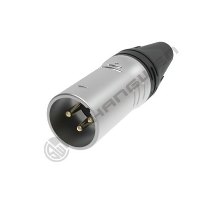 موصل XLR سلك 16A 3 سنون مقاوم للماء IP65 قابس أنثى خارجي موصل XLR ثلاثي الأطراف خارجي IP65