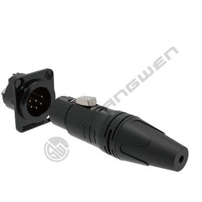 ملحقات الإلكترونيات الصناعية 6-Pin XLR الاتصالات الصوتية والفيديو الداخلية IP40 الحماية 6-قطب وصلة مصدر الذكور الإناث