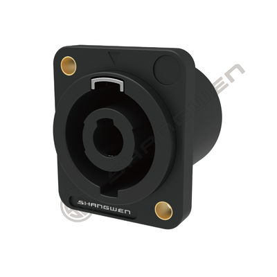 Rectangle Loudspeaker 2 Hole Panel Mounting Solder Terminal HPC 4 Pin Speakon Hembra Audio Jack Connector Audio Connector