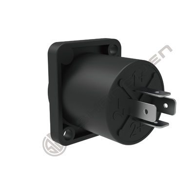 Rectangle Loudspeaker 2 Hole Panel Mounting Solder Terminal HPC 4 Pin Speakon Hembra Audio Jack Connector Audio Connector