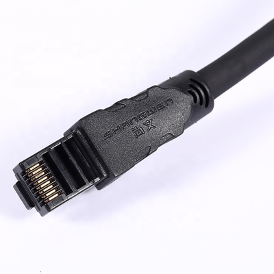 Cat6a 24awg UTP كابل PVC سترة 4pair CE UL MultipleTwist 100% خالية من الأكسجين النحاس النقي الشبكة الإيثيرنيت الداخلية الزرقاء السوداء