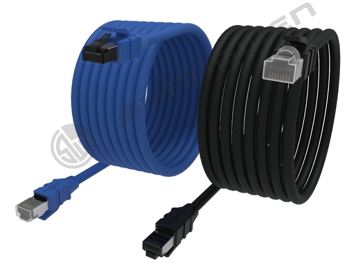 CE ROHS FTP UTP SFTP Cat7 Rj45 وصلة شبكة LAN كابل 1000ft CAT7 LAN AWG23 S/FTP 100٪ برتقالية النحاس