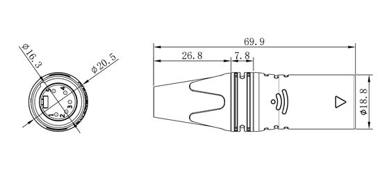 Wholesale Mini 5 Pin XLR Connector Outdoor Waterproof Male and Female Plug Socket 5-Pole Nickel Contacts