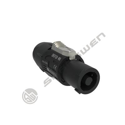 High Current Capacity 3pin LED Power Cable Triple Black Shell IP65 Outdoor 3 Waterproof Male Connector Plug 20A 250V Made Alloy