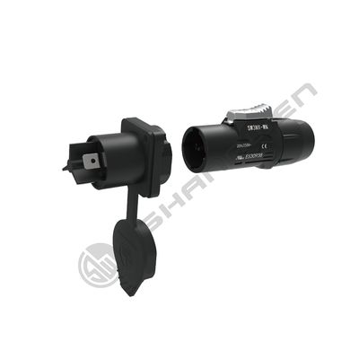 IP65 Outdoor Powercon 3 Pin Connector Triple Core Rotary Locking Design Male Plug for LED  Electron Applications