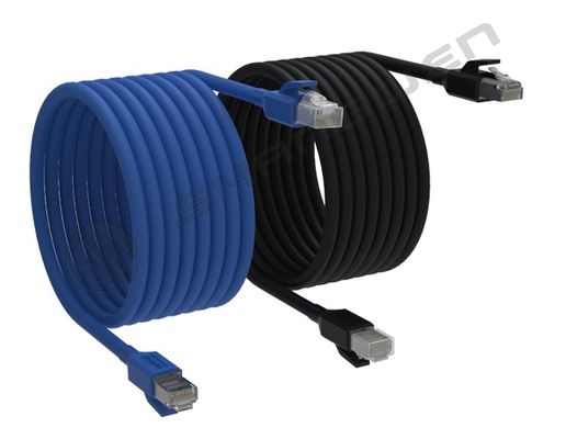 Blue Rj45 CAT6A 24AWG SFTP Soft Network Cable 100% Oxygen-Free Copper 4-Pair Multiple Copper Twist UL CE 305M Soft Cat6a Cable