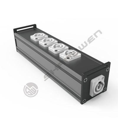5-Way Power Out and 1-IN Splitter Coupler Power Connectors Audio Distribution Box Stage Connector PowerCON Sockets Breakout Box