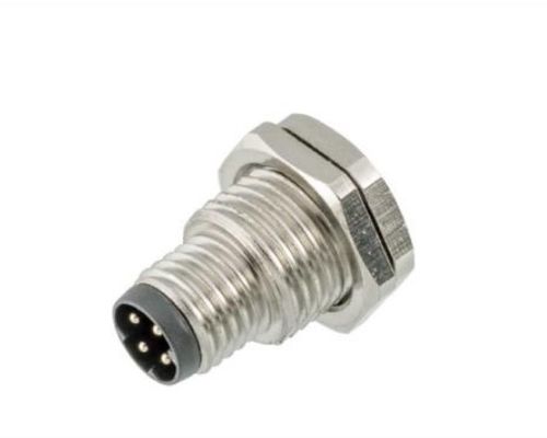 Industrial Grade M8 Male Back Mount Socket(Solder,Screw M11*1) IP67