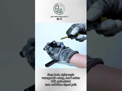 المعدن 3.5 ملم جاك وصلة الذكور من خلال فتحة جهاز الاتصال الصوتي جاك مستقيم